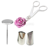 Ciseaux à Fleurs avec Clou et 2 Douilles en Inox